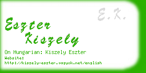 eszter kiszely business card